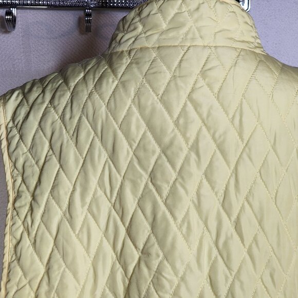 Croft & Barrow Lemon Yellow Poly Fully Lined Quilted Snap Front Vest Size XL - Picture 13 of 16
